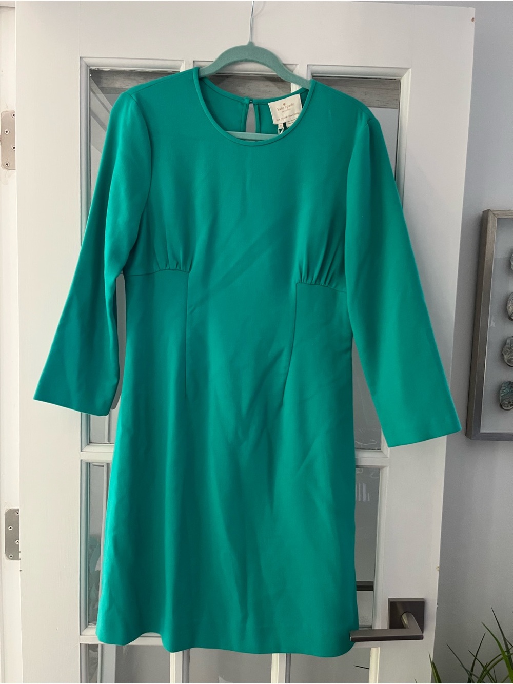 kate spade Teal Green Long Sleeve Shift Dress